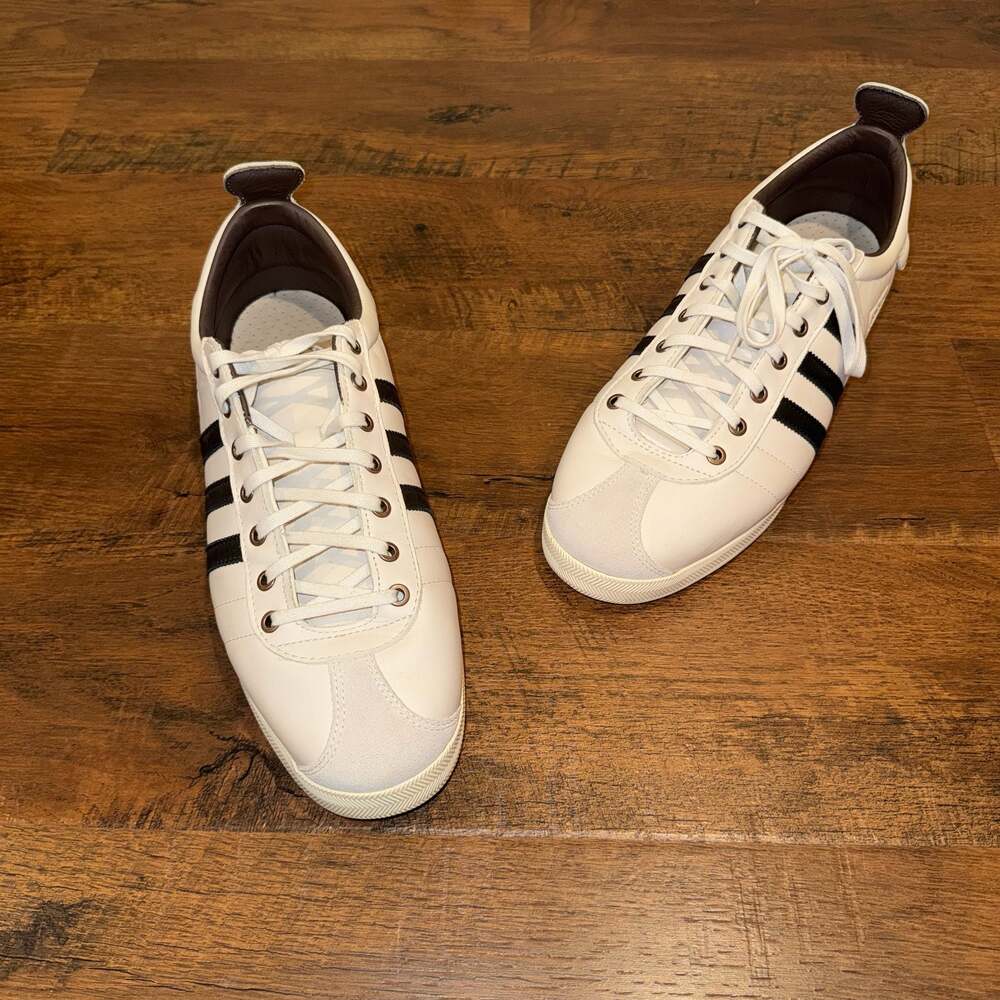 adidas Samba Classic White Black Gum Leather Sneakers Men’s Size 12.5 US